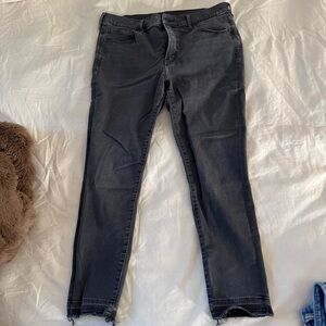 Express dark gray mid rise skinny jeans sz 14R
